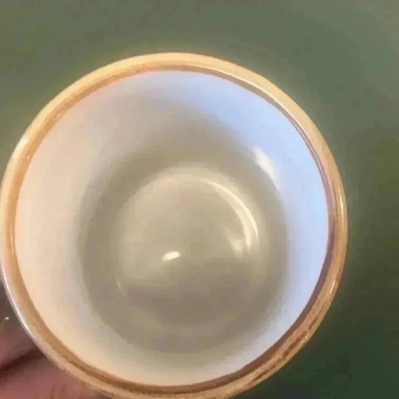 Vintage speckled stoneware with painted flower motif coffee/tea mug - Picture 3 of 6